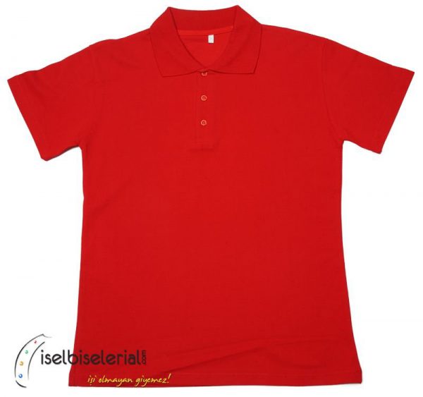 Kırmızı Polo Yaka Tişört 1. Kalite